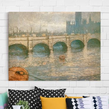 Impression sur toile - Claude Monet - Thames Bridge And Parliament Building In London
