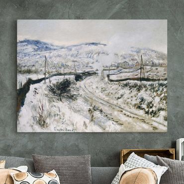 Impression sur toile - Claude Monet - Train In The Snow At Argenteuil