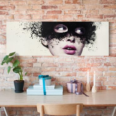 Impression sur toile - The girl with the black mask