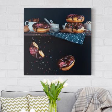 Impression sur toile - Donuts from the Kitchen Shelf