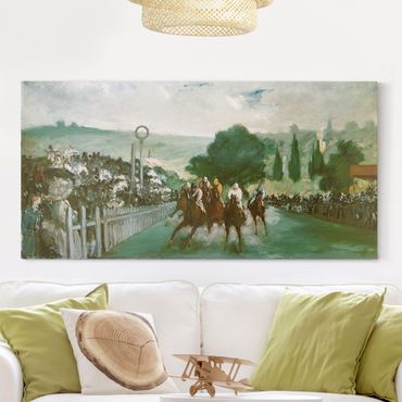 Impression sur toile - Edouard Manet - Races At Longchamp