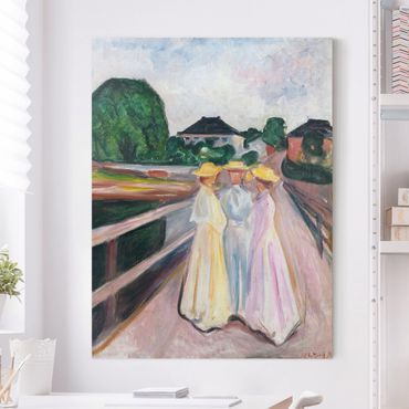 Impression sur toile - Edvard Munch - Three Girls on the Bridge
