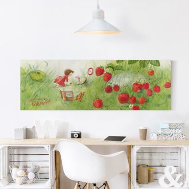 Impression sur toile - Little Strawberry Strawberry Fairy- With Worm Home