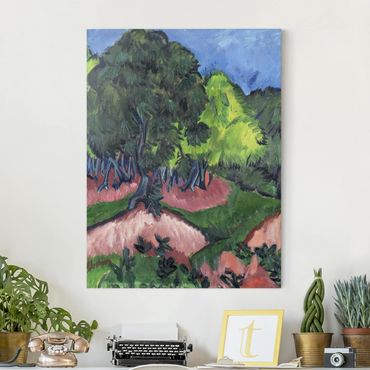 Impression sur toile - Ernst Ludwig Kirchner - Landscape with Chestnut Tree
