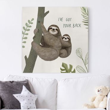 Impression sur toile - Sloth Sayings - Back