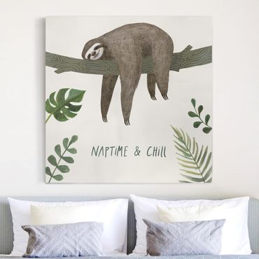 Impression sur toile - Sloth Sayings - Chill