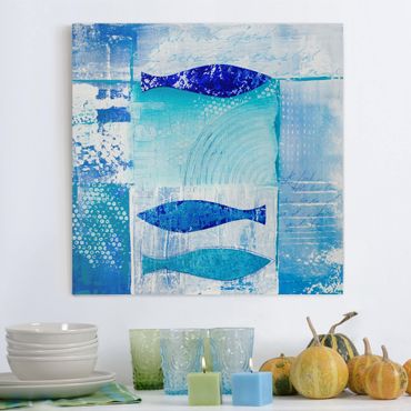 Impression sur toile - Fish In The Blue