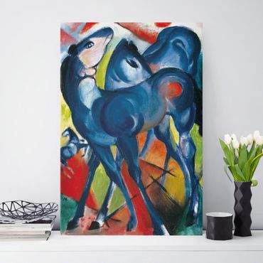 Impression sur toile - Franz Marc - The Blue Foals