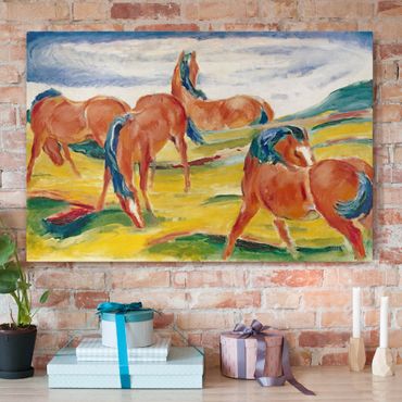 Impression sur toile - Franz Marc - Grazing Horses