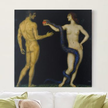 Impression sur toile - Franz von Stuck - Adam and Eve