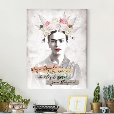 Impression sur toile - Frida Kahlo - A quote