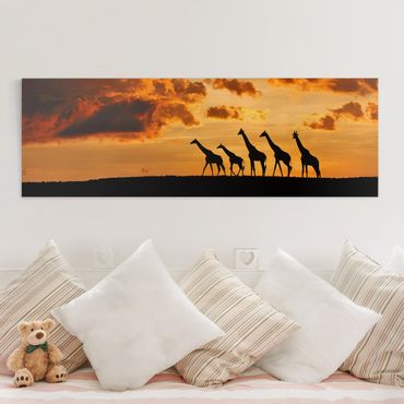 Impression sur toile - Five Giraffes