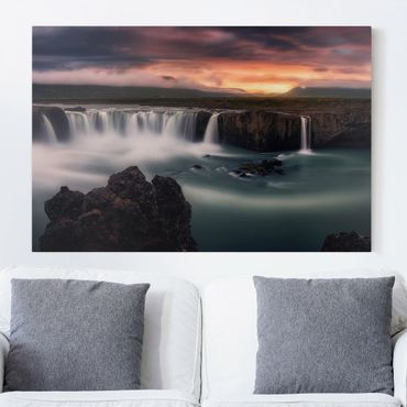 Impression sur toile - Goðafoss Waterfall In Iceland