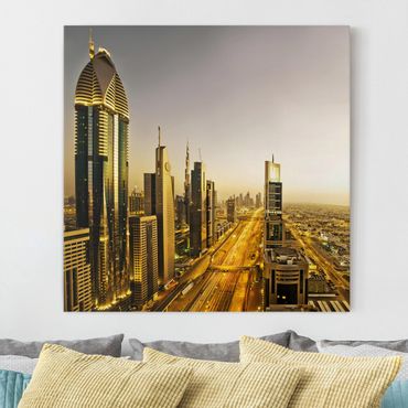 Impression sur toile - Golden Dubai