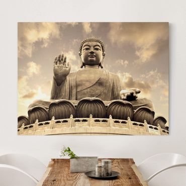Impression sur toile - Big Buddha Sepia
