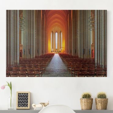 Impression sur toile - Grundtvig's Church in Copenhagen