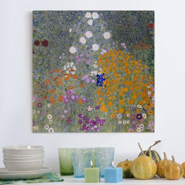 Impression sur toile - Gustav Klimt - Cottage Garden