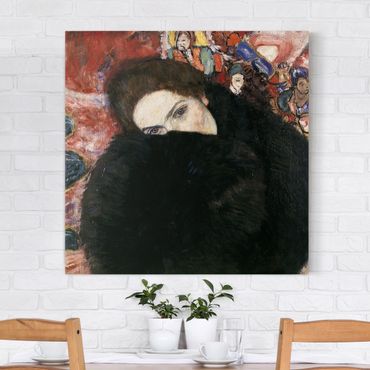 Impression sur toile - Gustav Klimt - Lady With A Muff