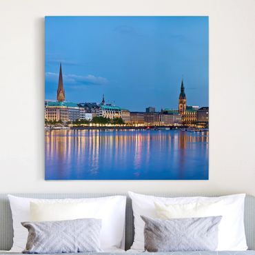Impression sur toile - Hamburg Skyline