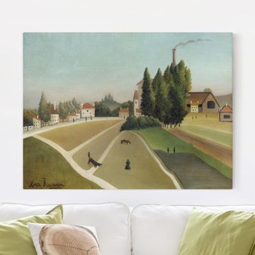 Impression sur toile - Henri Rousseau - Landscape With Factory