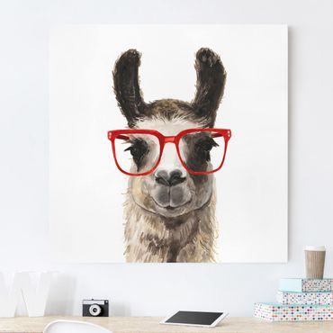 Impression sur toile - Hip Lama With Glasses II