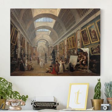 Impression sur toile - Hubert Robert - The Equipment Project For The Large Gallery Of The Louvre