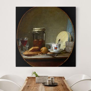 Impression sur toile - Jean-Baptiste Siméon Chardin - Jar of Apricots