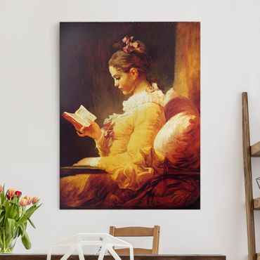 Impression sur toile - Jean Honoré Fragonard - Young Girl Reading