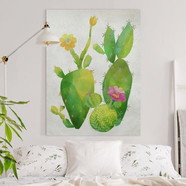 Impression sur toile - Cactus Family In Pink And Yellow