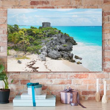 Impression sur toile - Caribbean Coast Tulum Ruins