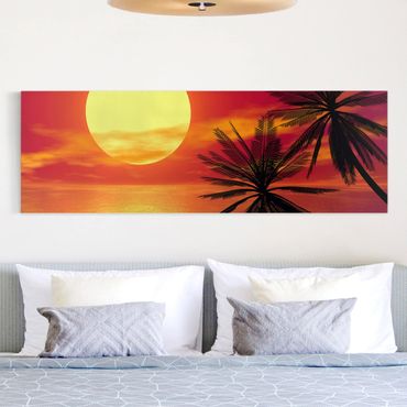 Impression sur toile - Caribbean sunset