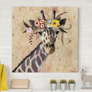Impression sur toile - Klimt Giraffe