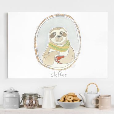 Impression sur toile - Caffeinated Sloth