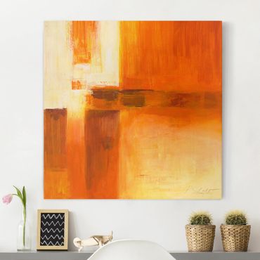 Impression sur toile - Composition In Orange And Brown 01