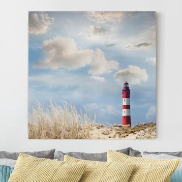 Impression sur toile - Lighthouse Between Dunes