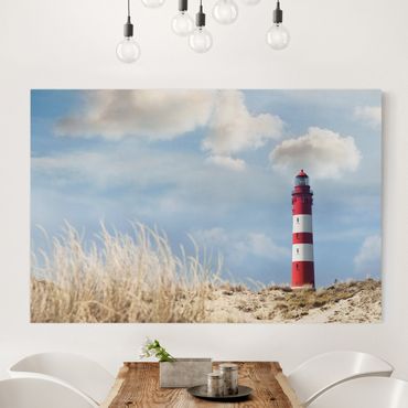 Impression sur toile - Lighthouse Between Dunes