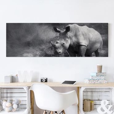 Impression sur toile - Lonesome Rhinoceros