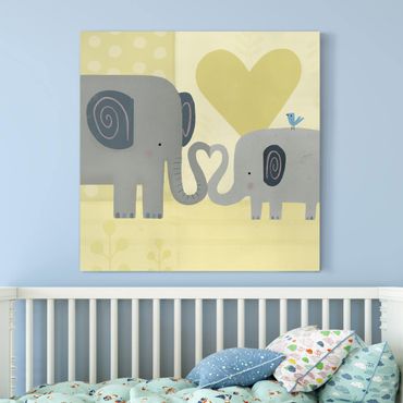 Impression sur toile - Mum And I - Elephants