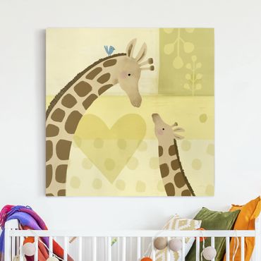 Impression sur toile - Mum And I - Giraffes