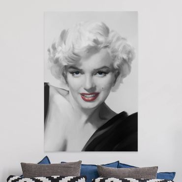 Impression sur toile - Marilyn On Sofa