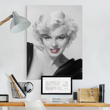 Impression sur toile - Marilyn On Sofa
