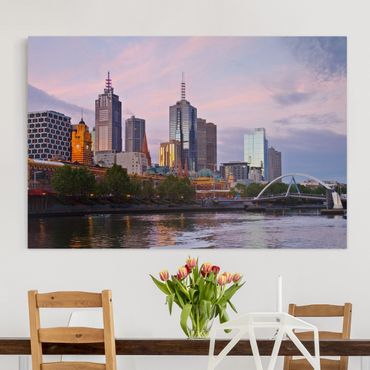 Impression sur toile - Melbourne at sunset
