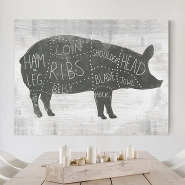 Impression sur toile - Butcher Board - Pig