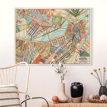 Impression sur toile - Modern Map Of Boston