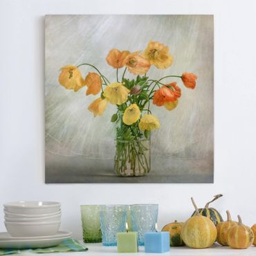 Impression sur toile - Poppies in a Vase