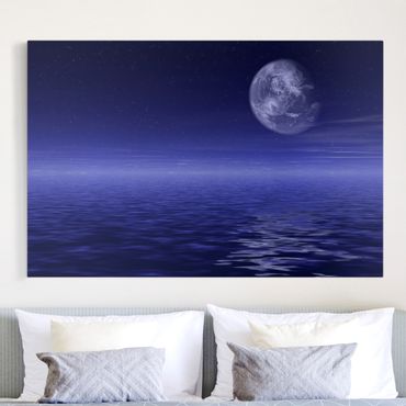 Impression sur toile - Moon And Ocean