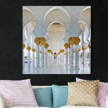 Impression sur toile - Mosque In Abu Dhabi