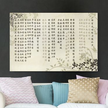 Impression sur toile - No.CG196 Asian Way Of Life Floral