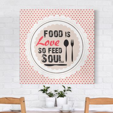 Impression sur toile - No.KA27 Food Is Love