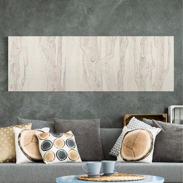 Impression sur toile - No.MW20 Living Forest White-Brown